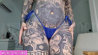 Milf tries vibrating anal butt plug in micro bikini haul