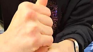 skinny milf wife smokes and gives blowjob, swallowing cum in mouth