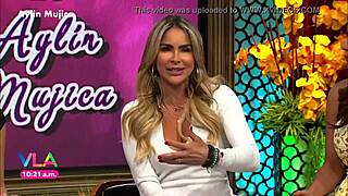 Aylin Mujica's Marked Nipples and Huge Ass in Mini Skirt