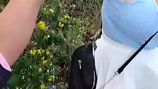 Real couple fucking in mountain outdoor 😈