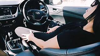 why's she so horny, masturbating in the car after gym?