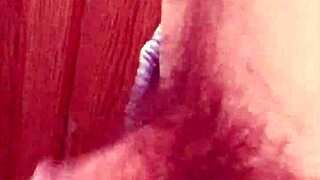 Short foreskin handjob on homemade solo masturbation 😊
