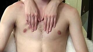 Marina Gold gives old latina handjob with puffy redhead sucking.