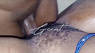 close up on passionate hairy sex with girlfriend moaning and screaming in missionary