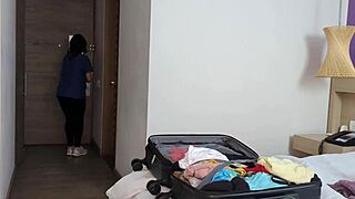 Latina Hotel Cleaner Seduced By Guest For Big Ass Fuck