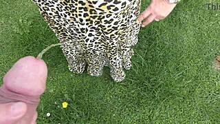 Master pisses on MILF then creampie fucks her clothed body