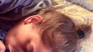 sucking a massive black cock with total amateur hunger