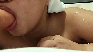 chubby filipina beauty rocks her dildo in wild homemade vid