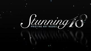 Kinky Blonde Teen 18+ Faby O Teases Pussy with Showerhead.