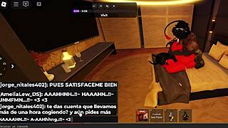 Diabla serves master for cum in mouth.