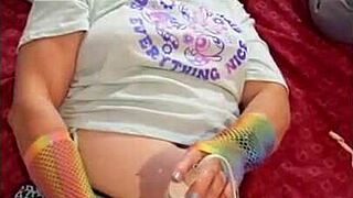 Hotwife steffi uses vibrator on her big pussy lips