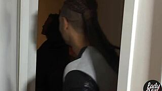 Skinny latina gets neighbor's monster cock