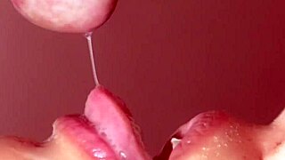 In this amateur story, she takes cum in mouth close up