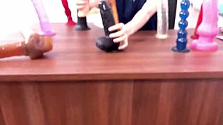 Alice lost in forest, surrounded by wild taboo cocks. What a scene!