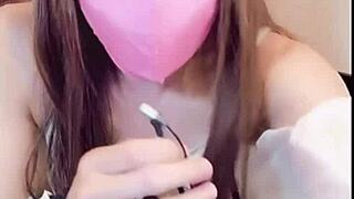 【個撮】女装がイタズラ電話をした後にオナニーする動画
