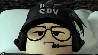 roblox girl sneaks fun with boyfriend's cock at night