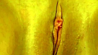 Blonde teen 18+ in stockings goes wild with masturbation!