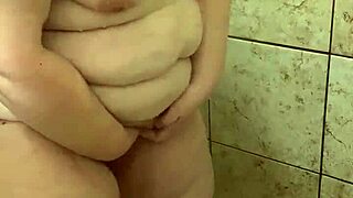 Curvy BBW Wife Washing Up in the Shower Part 2