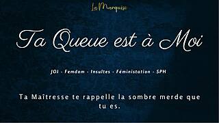 Ta queue est à moi - femdom française parle sale avec JOI orgasmique