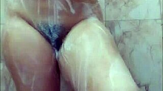 Young Indian beauty indulges in solo bathroom fingering with dirty talk.