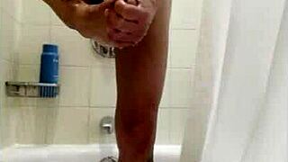 Is that bath groping leading to a steamy handjob with pornstar?