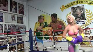 Blonde Bombshell in Mixed Boxing Match