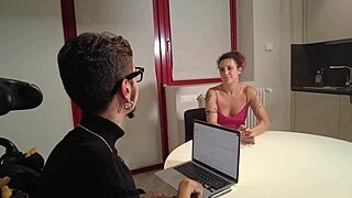 Francesca learns submission from her disabled coach in taboo roleplay