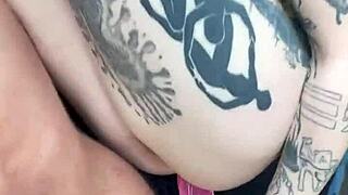 Backstage Blowjob with Hot Teen’s Anal Toy Solo