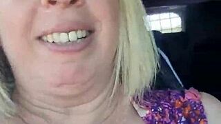 Flashing to the truck driver on the road