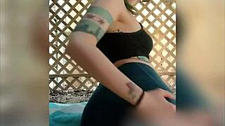 fucking pierced pussy outside like slut 😈