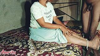 Indian Desi girl teases with steamy bath play.