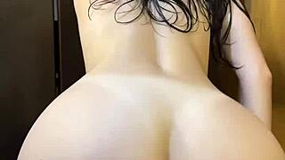 Young Teen Bathes In Shower After Rough Doggystyle