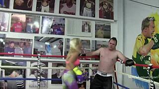 Blonde Bombshell in Mixed Boxing Match