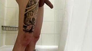 Is that bath groping leading to a steamy handjob with pornstar?