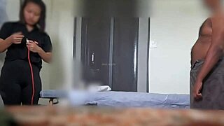 Massage girl hesitates happy ending but gets convinced