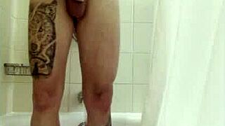 Is that bath groping leading to a steamy handjob with pornstar?