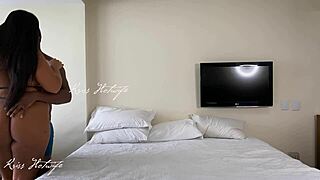 Tanned wife takes monster black cock in big ass fucking