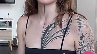 Backstage Blowjob with Hot Teen’s Anal Toy Solo