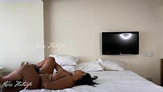 Tanned wife takes monster black cock in big ass fucking