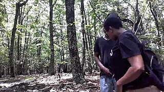 Black Couple Licks Ass In Forest