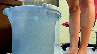 She cums hard on huge cock with dildo and fingering.