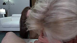 Payton Hall and Shelby Paris Double Blow Job!