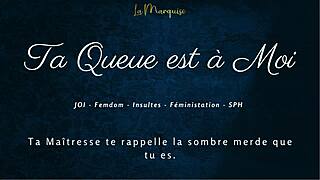 ta queue est à moi - french femdom dirty talk with orgasmic joi