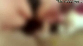 she vomits on my cock during a rough blowjob and handjob session with her big tits