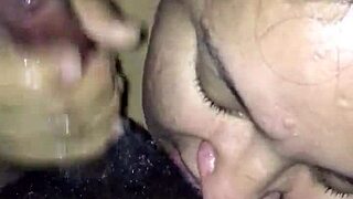 Bbw sucks monster cock with deepthroat