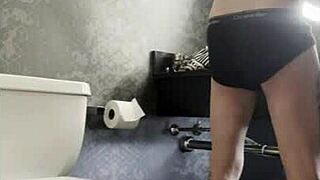 Is that bath groping leading to a steamy handjob with pornstar?