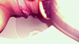 Arabian Snowwhite masturbates in bathroom, achieving multiple orgasms