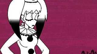 Goth cartoon clowns engage in sex with lots of fun