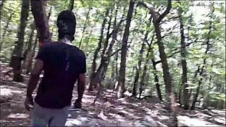 Black Couple Licks Ass In Forest