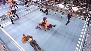 Female Wrestlers Compete In Intense Survivor Series Wargames
